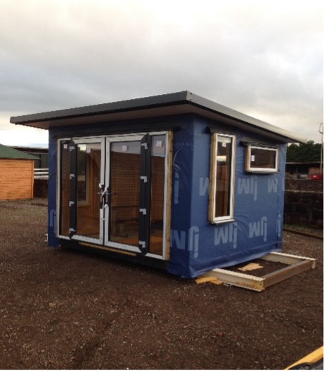 all our garden rooms have a breatheble membrane attached to the timber kit 